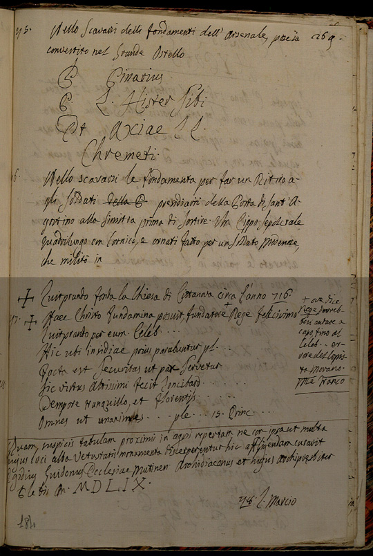 Giovanni Maria Barbieri, Epitaphia seu inscriptiones vetustissimorum marmorum quae in fodendo in Mutinensi agro variis temporibus inventa sunt 