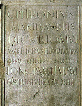 Stele di C. Petronius Mantes 