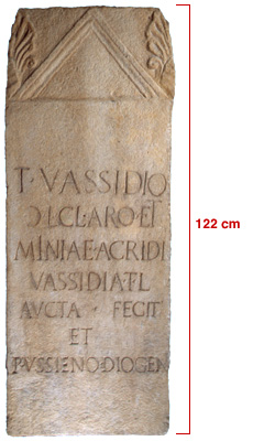 Stele di T. Vassidius Clarus 